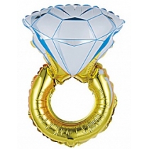 Шар фигура "Золотое кольцо с бриллиантом" 86 см