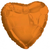 Шар "Сердце" янтарное-оранжевое
