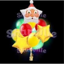 Светящийся букет шаров "Дед Мороз"