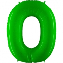 Шар "Цифра 0" зеленая 102 комплект