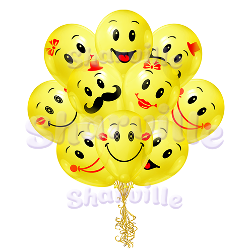 Воздушные шары Веселые рожицы купить в Шарвилль от 57 руб за шар