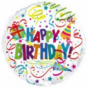 Шар "Happy Birthday" Гигант 85см
