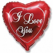Шарик "I love you" красный