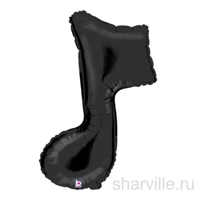 Фольгированная нота чёрного цвета для музыканта и меломана, 89 см