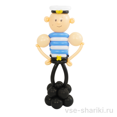 Фигура моряка на чёрной стойке к мужским праздникам