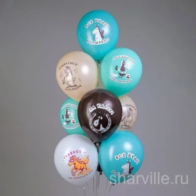 Шар с лошадками и подковой на удачу: пять шуточных пожеланий на выбор