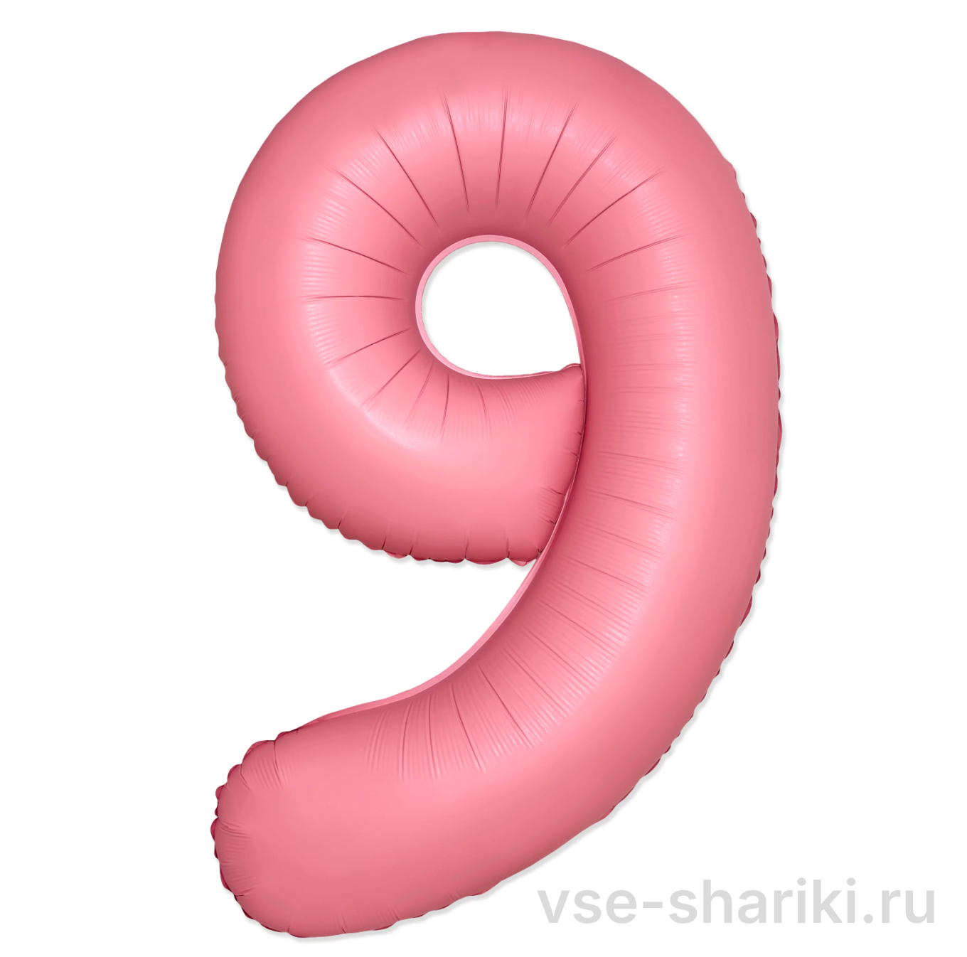Шар-цифра в пастельном розовом тоне для именинницы