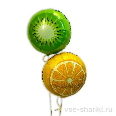 Шар-круг с фруктовым рисунком для летнего праздника, 45 см