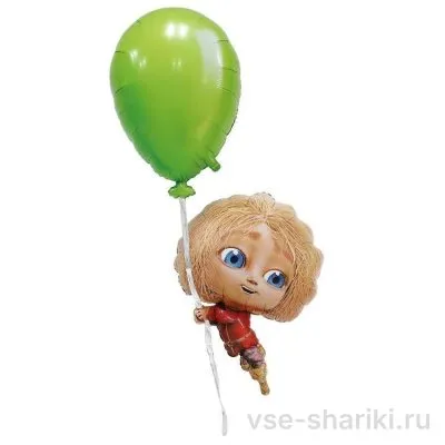 Фигура домовёнка Кузи в полёте на воздушном шаре, 63 см