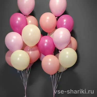 Набор из двух розовых фонтанов по 11 шаров