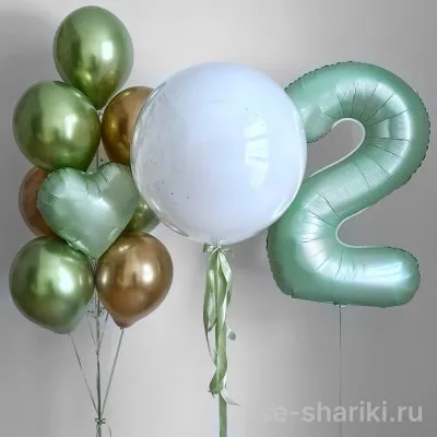 Набор на 2 года в голубых, зелёных и золотых тонах