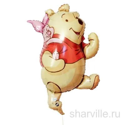 Фольгированная фигура Винни-Пух и Пятачок, 70 см, для детского праздника