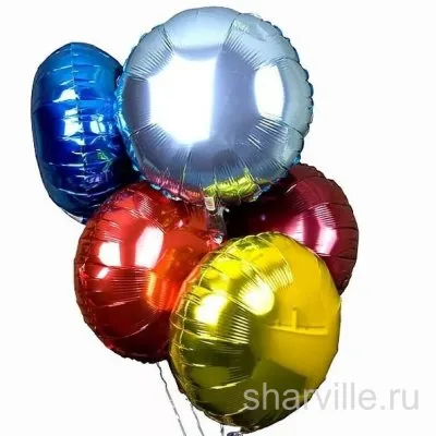 Круглый фольгированный шар 45 см без рисунка, оттенок на выбор