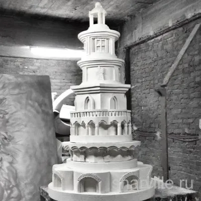 Сказочный замок с башенками из пенопласта для фотозоны, выставки и праздника