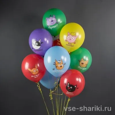 Шар с котятами из мультфильма «Три кота», 30 см