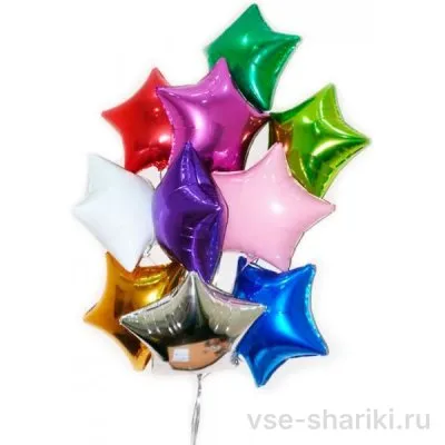 Звезда однотонная из фольги 45 см, цвет на выбор