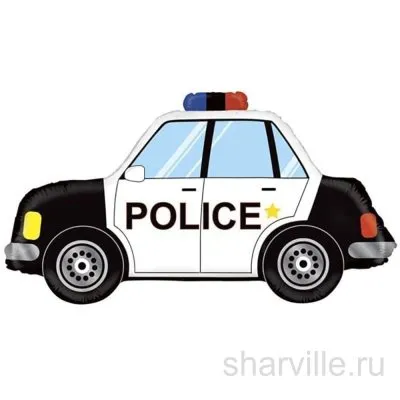 Полицейская машина из фольги с мигалкой и надписью Police, 86,5 см