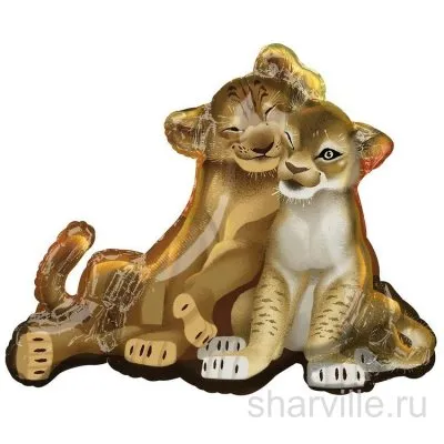 Симба и Нала из мультфильма «Король Лев»: фигура из фольги, ширина 78 см