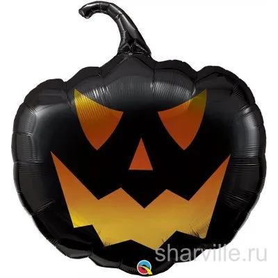 Фольгированная чёрная тыква, фонарь Джека, для Хэллоуина, около 90 см