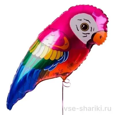 Фигура яркого разноцветного попугая, 43 см