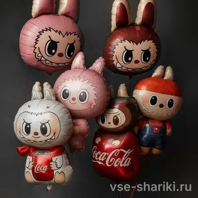 Фигура Лабубу на гелии с грузиком в комплекте