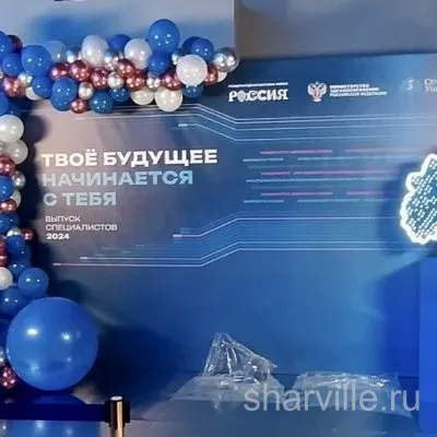 Гирлянда из синих, белых и блестящих розовых шаров для рамки баннера