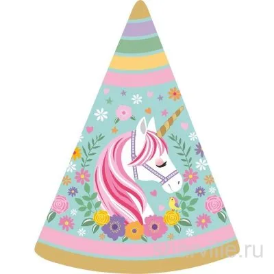 Набор колпачков с нежным единорогом, 6 штук в упаковке