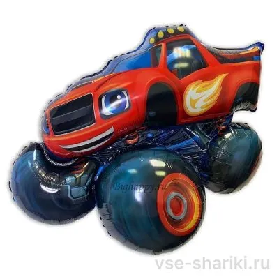 Фигура красно-чёрной машинки Вспыш, 86 см
