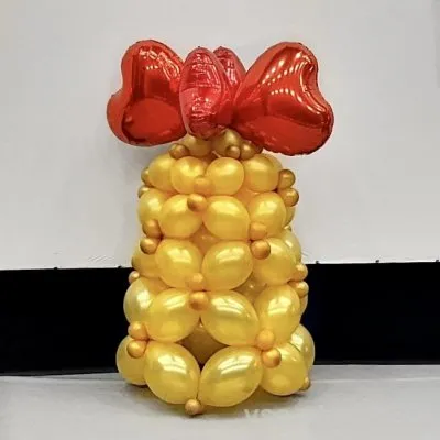 Фигура-колокольчик из шаров с красным бантом, 1,5 м